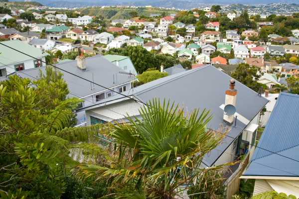 roofs of residential homes